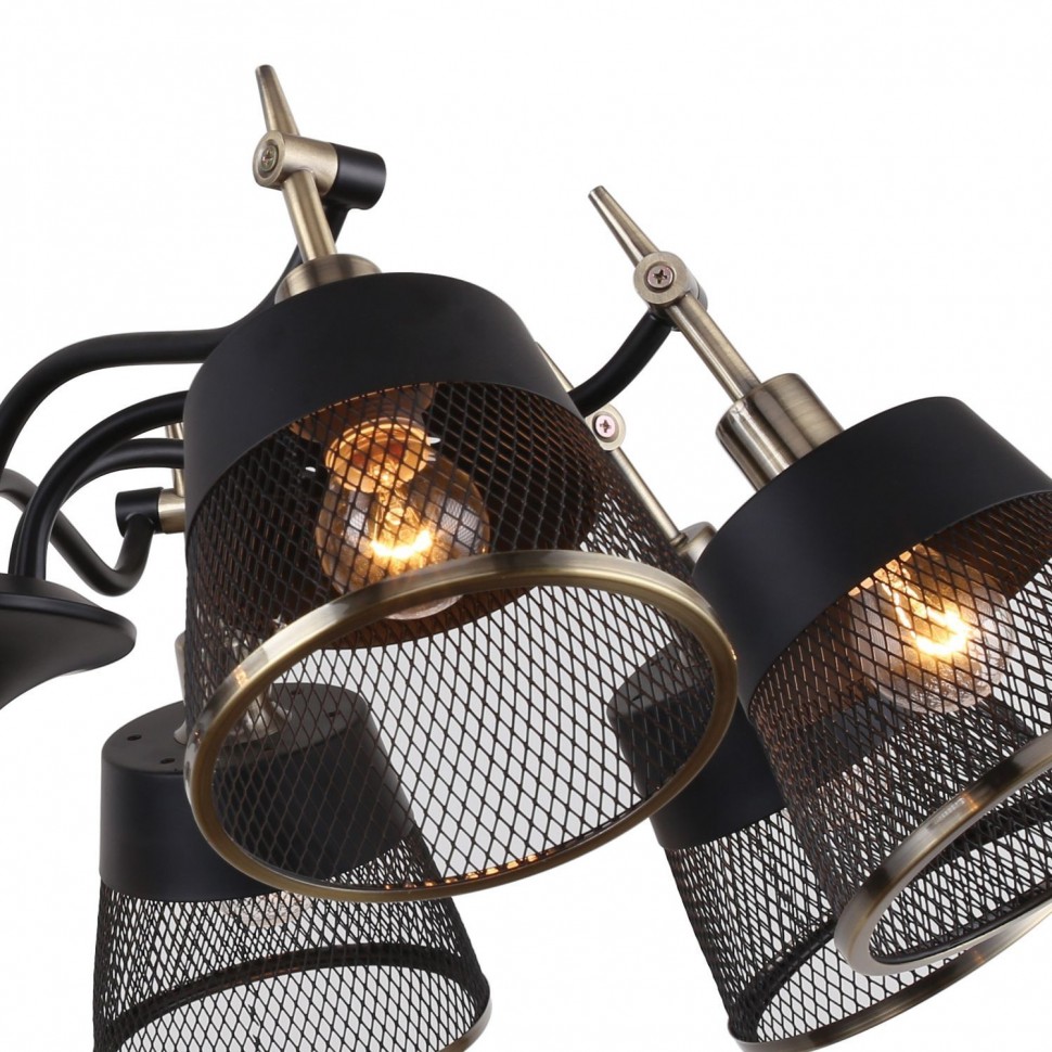 2197-8U F-Promo черная люстра на штанге Eget, Е14*8*40W