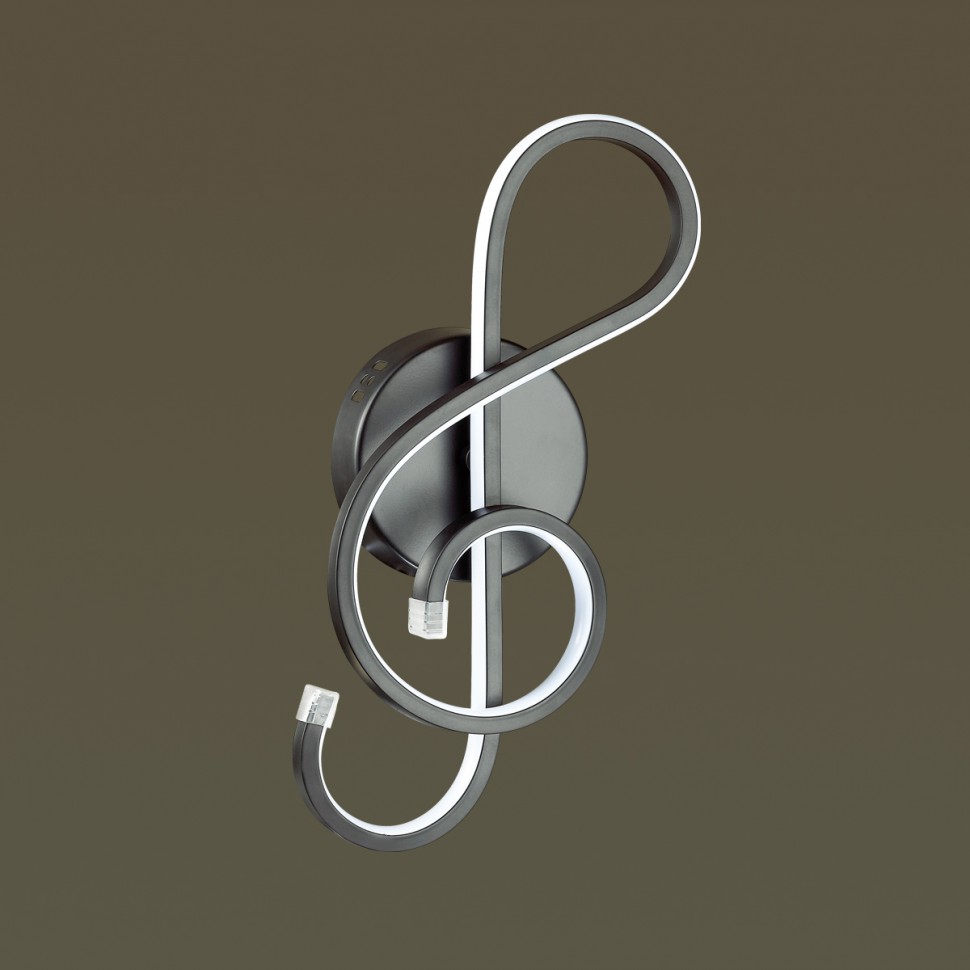 3775/15WL LUMION Ledio светодиодное бра Felix, 15W, скрипичный ключ черный