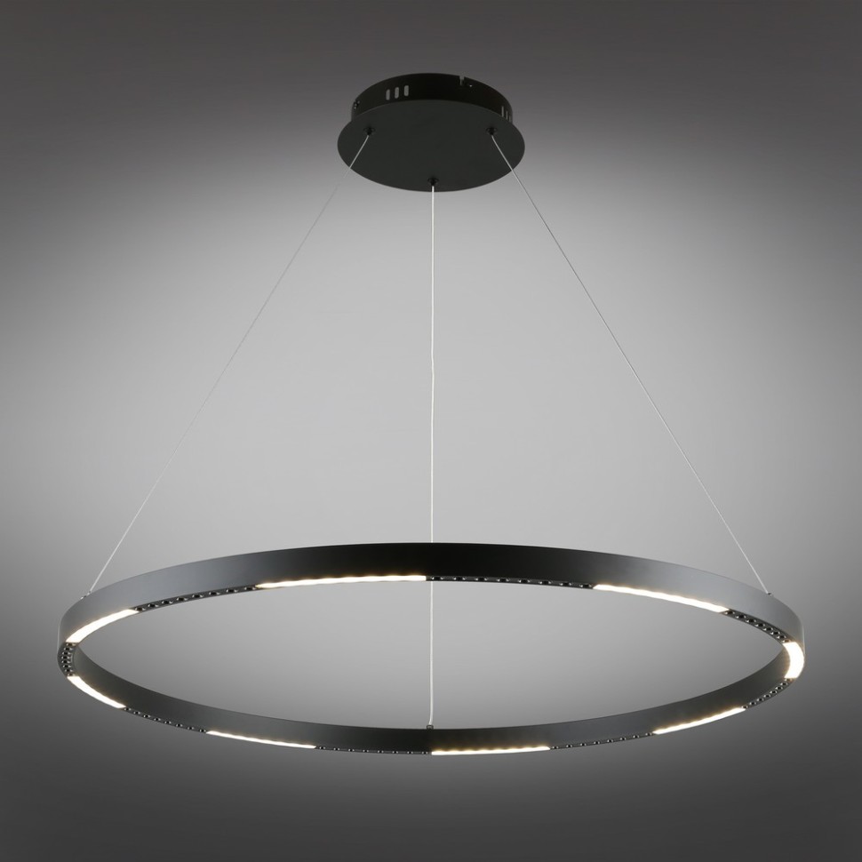 APL.051.03.43 Aployt Noella черная подвесная светодиодная люстра Кольцо 43W, 4000K, 2365Lm, 80см диаметр