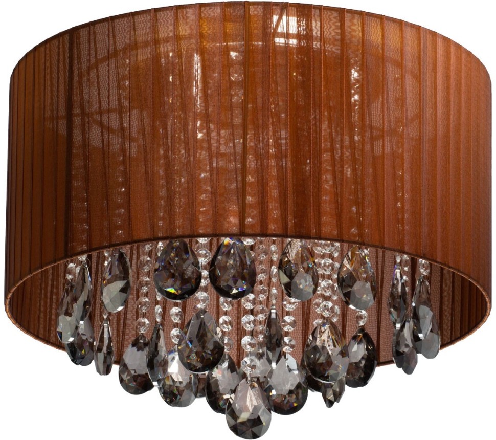 465017006 MW-Light Жаклин потолочная люстра, коричневый текстиль, E14*6*60W, 45см