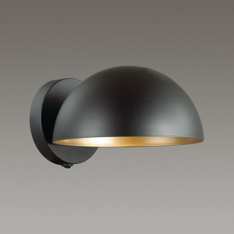 5293/1W LUMION LOFTI черное бра KENT с выключателем