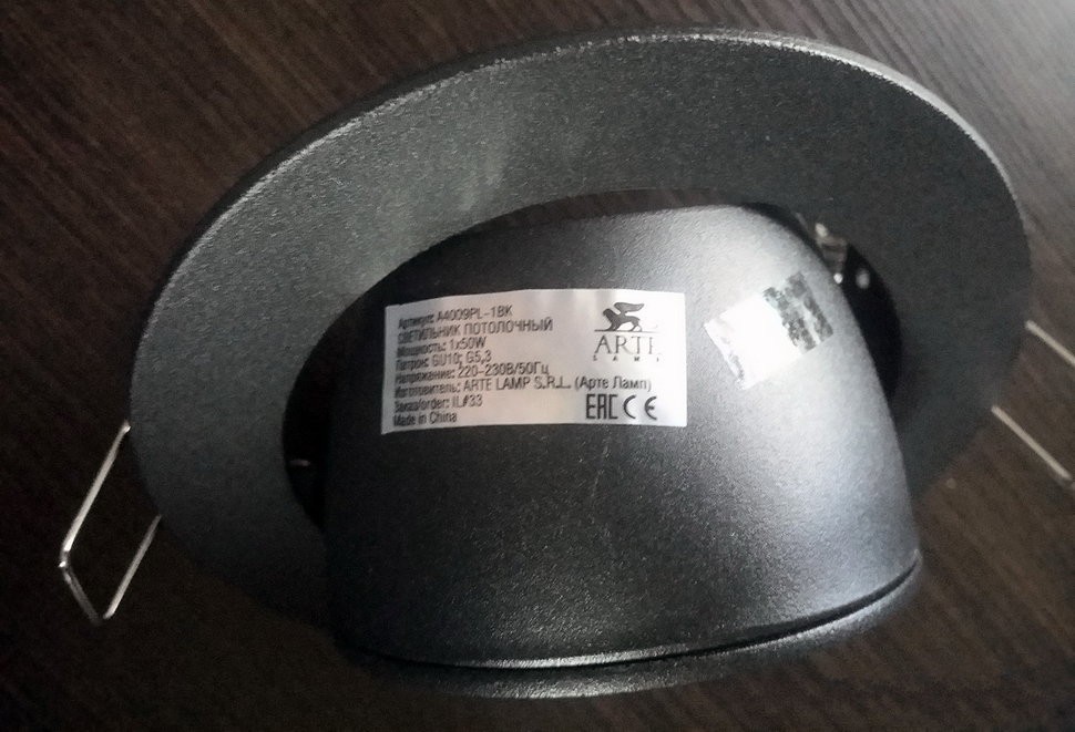 A4009PL-1BK Arte Lamp Встраиваемый поворотный светильник Accento черный GU10