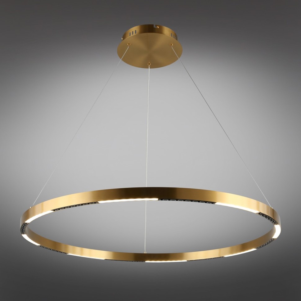 APL.051.13.43 Aployt Noella подвесная светодиодная люстра Кольцо латунь 43W, 4000K, 2365Lm, 80см диаметр