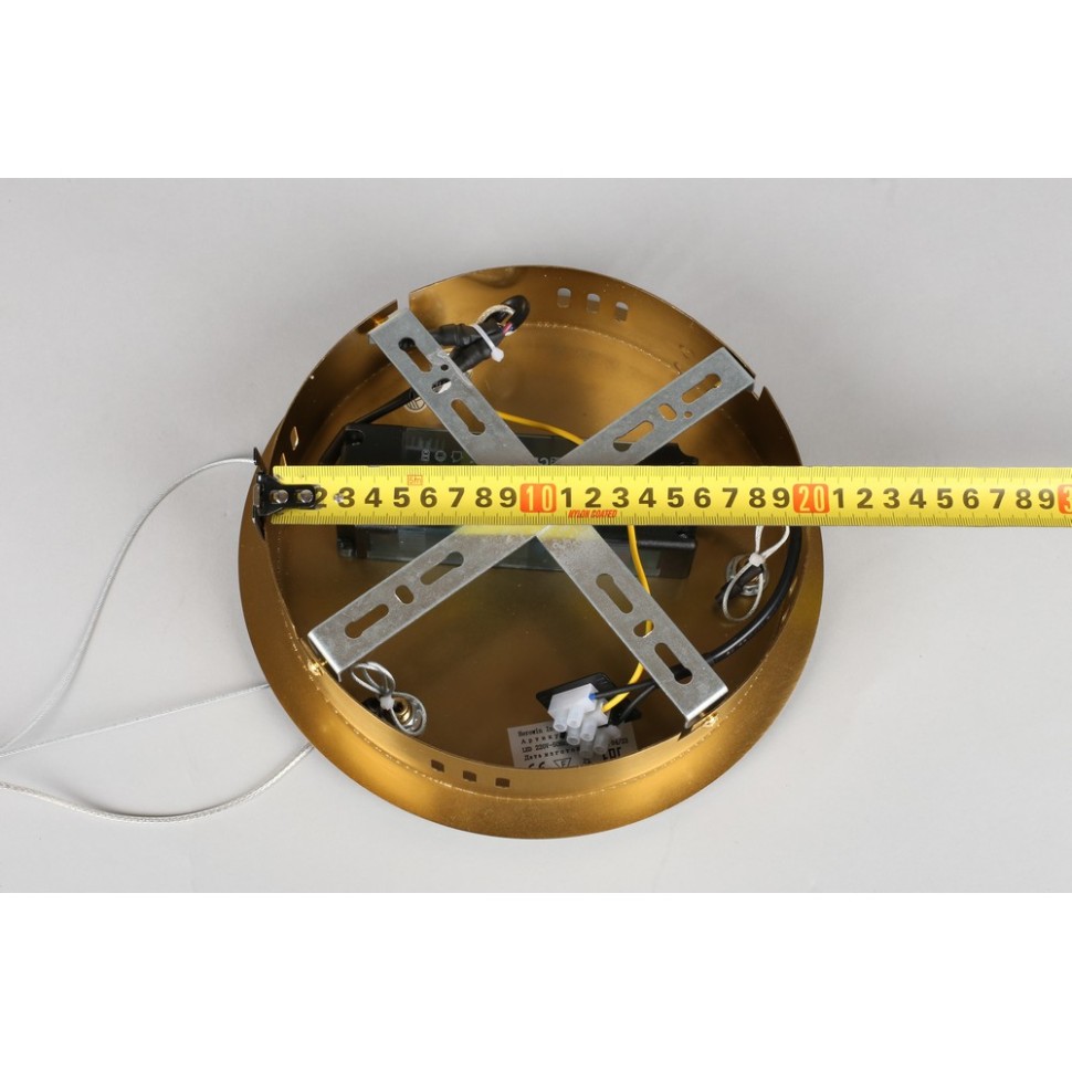 APL.051.13.43 Aployt Noella подвесная светодиодная люстра Кольцо латунь 43W, 4000K, 2365Lm, 80см диаметр