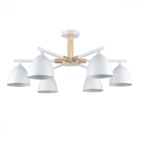 8095/6C LUMION потолочная люстра COLANGE в скандинавском стиле, белая, на штанге