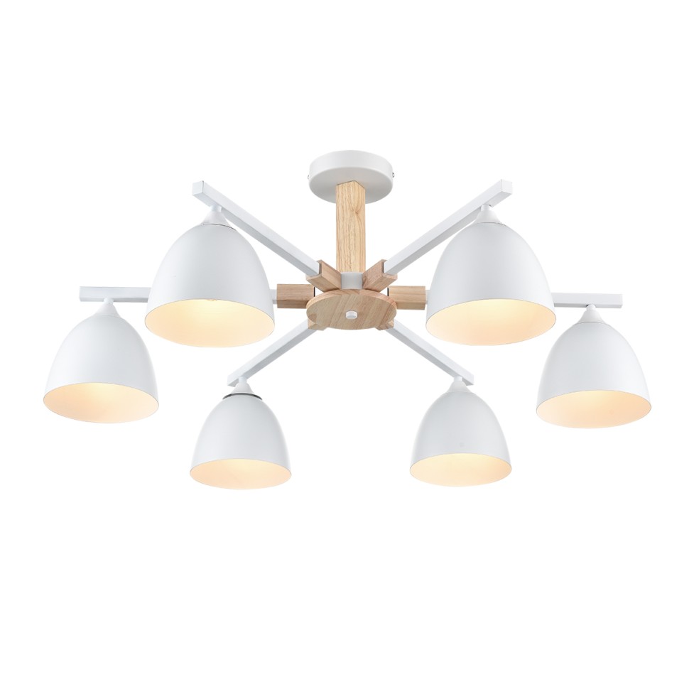 8095/6C LUMION потолочная люстра COLANGE в скандинавском стиле, белая, на штанге