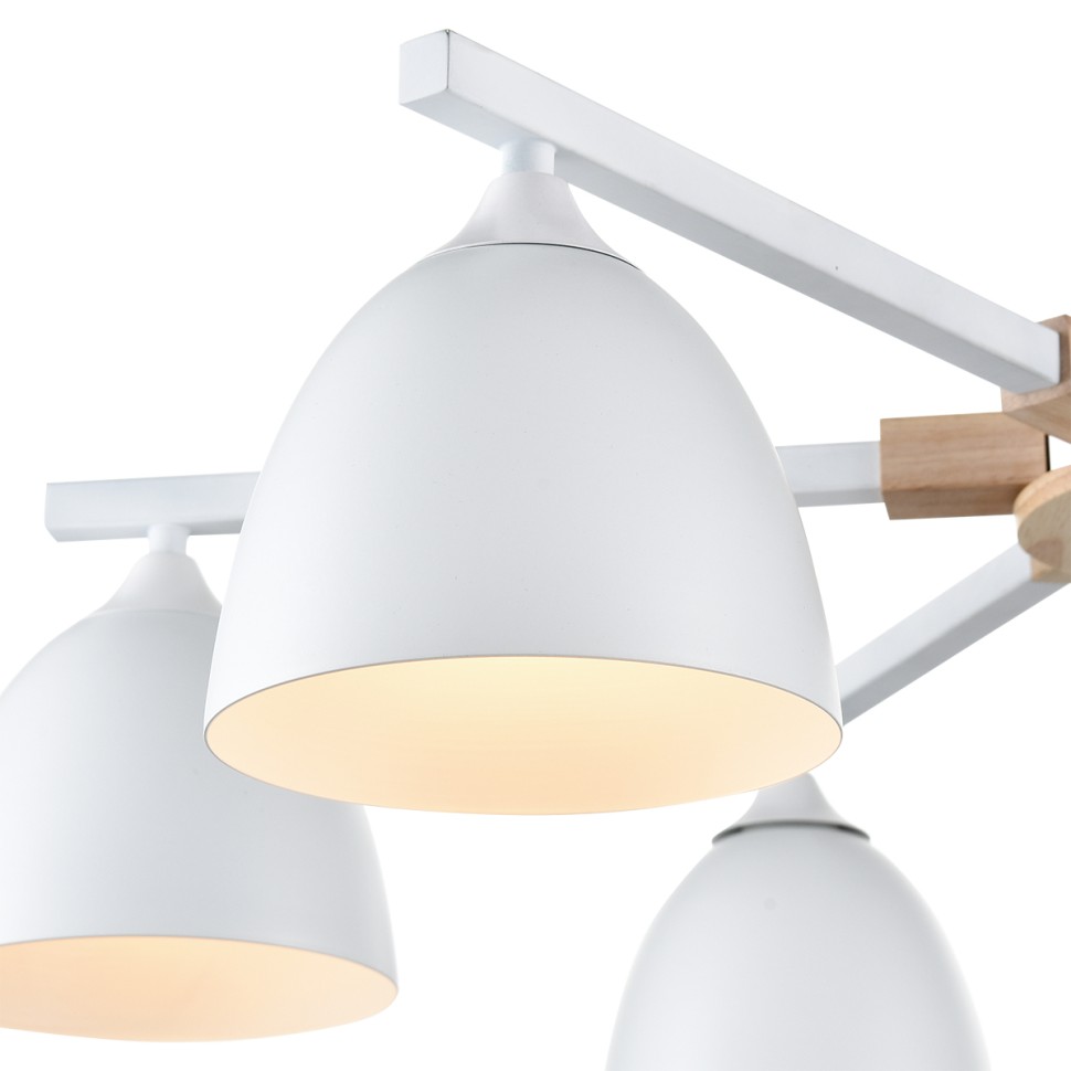 8095/6C LUMION потолочная люстра COLANGE в скандинавском стиле, белая, на штанге