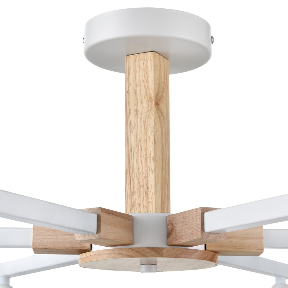 8095/6C LUMION потолочная люстра COLANGE в скандинавском стиле, белая, на штанге