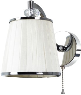 A4047AP-1CC ARTE LAMP бра с выключателем Talitha E14*1*40W, хром, белый