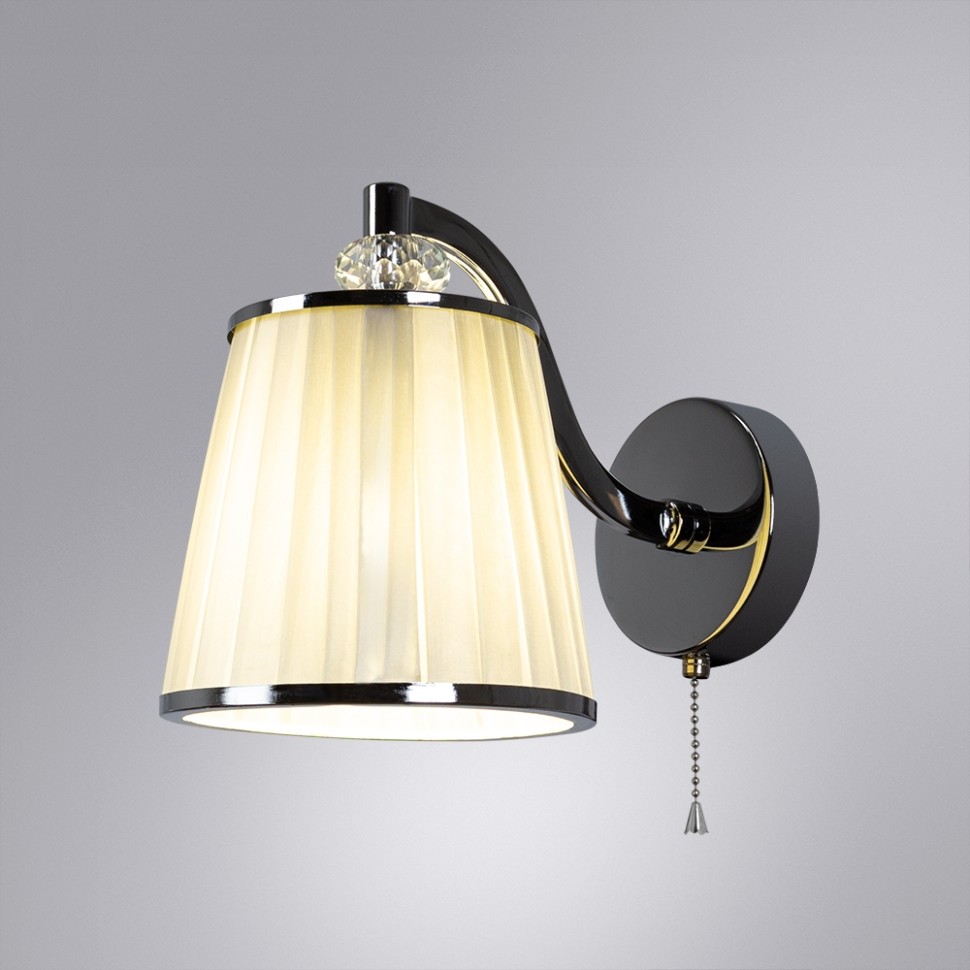 A4047AP-1CC ARTE LAMP бра с выключателем Talitha E14*1*40W, хром, белый