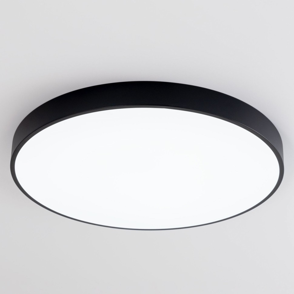 CL724105G1 Citilux Купер Черный потолочный светодиодный светильник RGB с пультом 105W, 60см, (ночной режим, таймер)