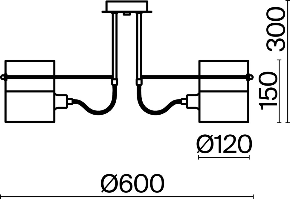 FR2023PL-05CH FREYA Потолочная люстра на штанге Ampera, E14*5*40W, хром, 60см диаметр
