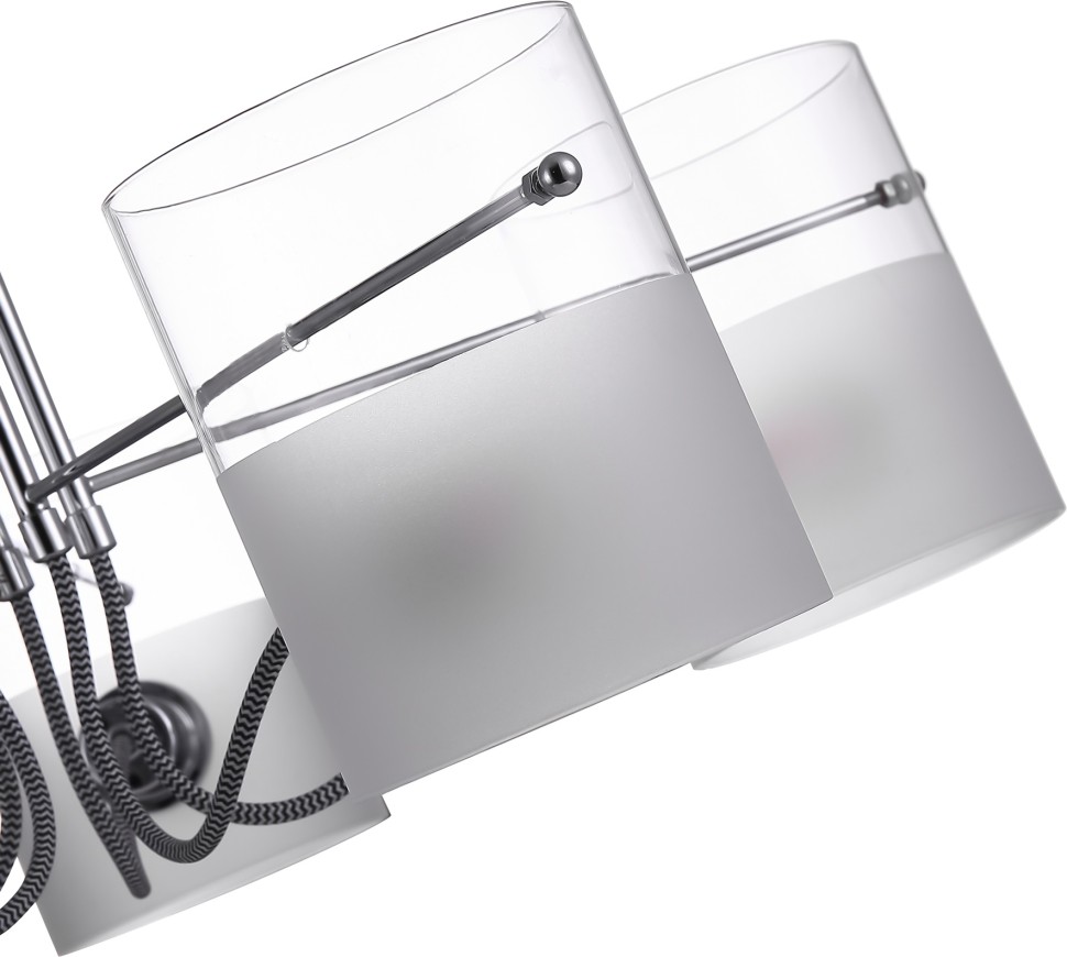 FR2023PL-05CH FREYA Потолочная люстра на штанге Ampera, E14*5*40W, хром, 60см диаметр