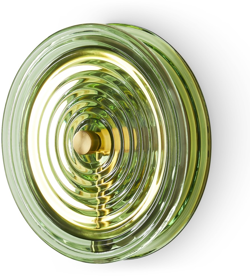 FR5442WL-L7GN Freya Настенный светодиодный светильник Borbon, Зеленый, латунь, 7W, 3000K, 200mm