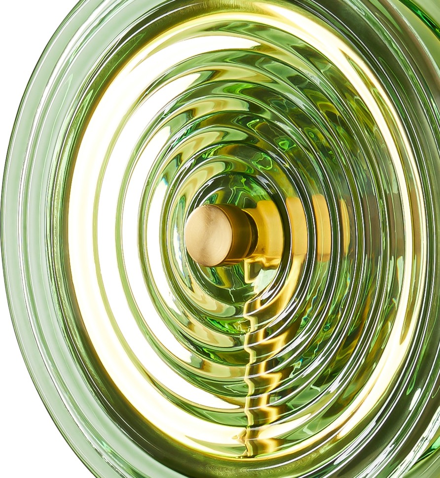 FR5442WL-L7GN Freya Настенный светодиодный светильник Borbon, Зеленый, латунь, 7W, 3000K, 200mm