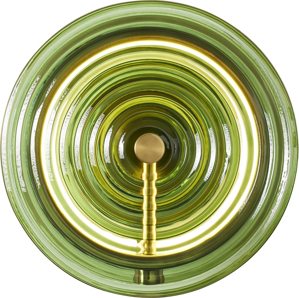 FR5442WL-L7GN Freya Настенный светодиодный светильник Borbon, Зеленый, латунь, 7W, 3000K, 200mm