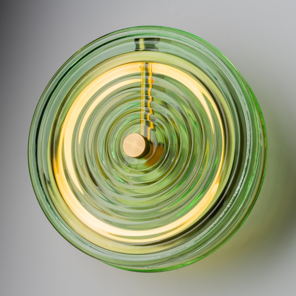 FR5442WL-L7GN Freya Настенный светодиодный светильник Borbon, Зеленый, латунь, 7W, 3000K, 200mm