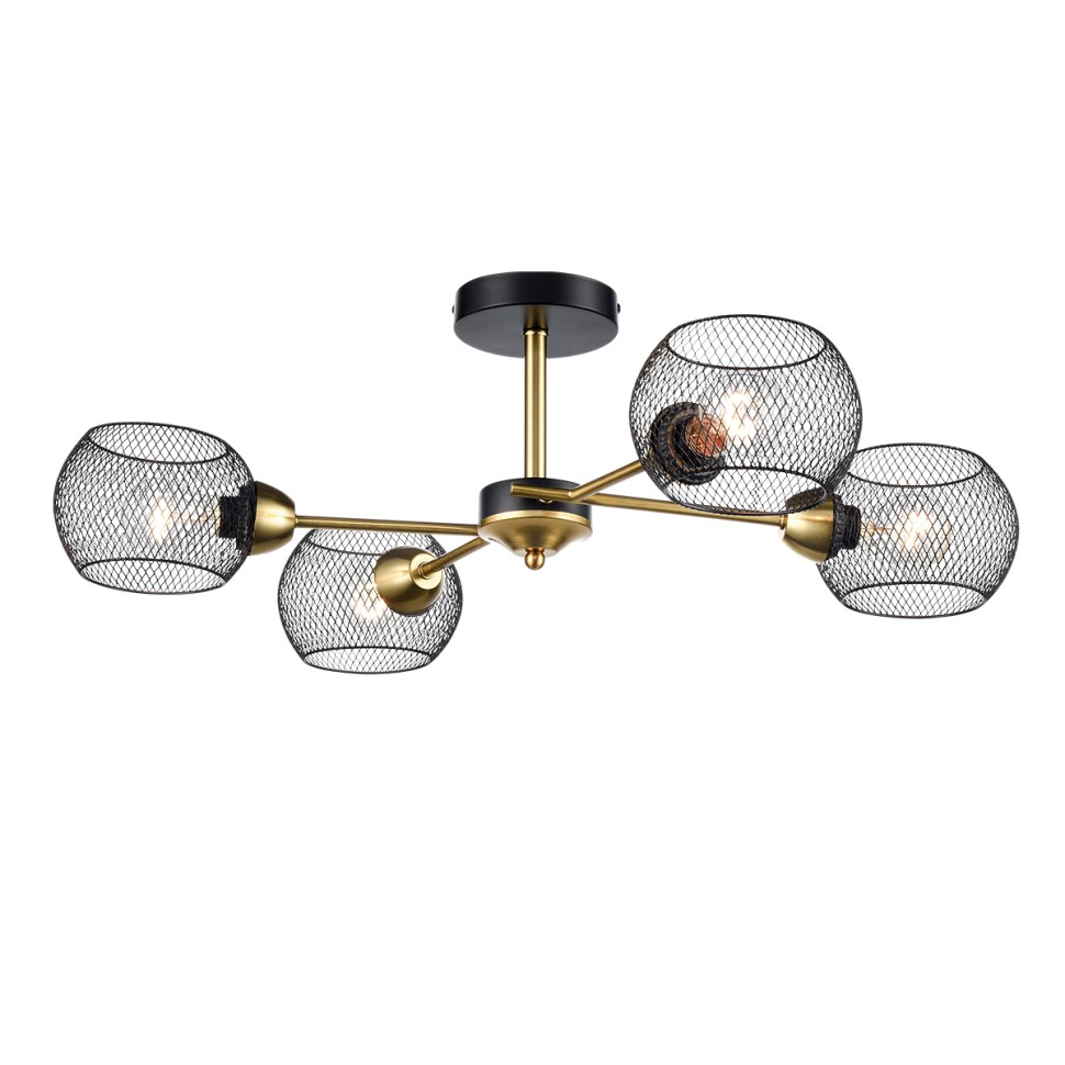 8247/4C LUMION потолочный светильник TUNARA, черный/бронза, E27*4*60W