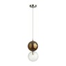 4980/1B ODEON LIGHT Pendant подвес TWIXY, хром, коричневый, G9*1*40W