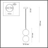 4980/1B ODEON LIGHT Pendant подвес TWIXY, хром, коричневый, G9*1*40W