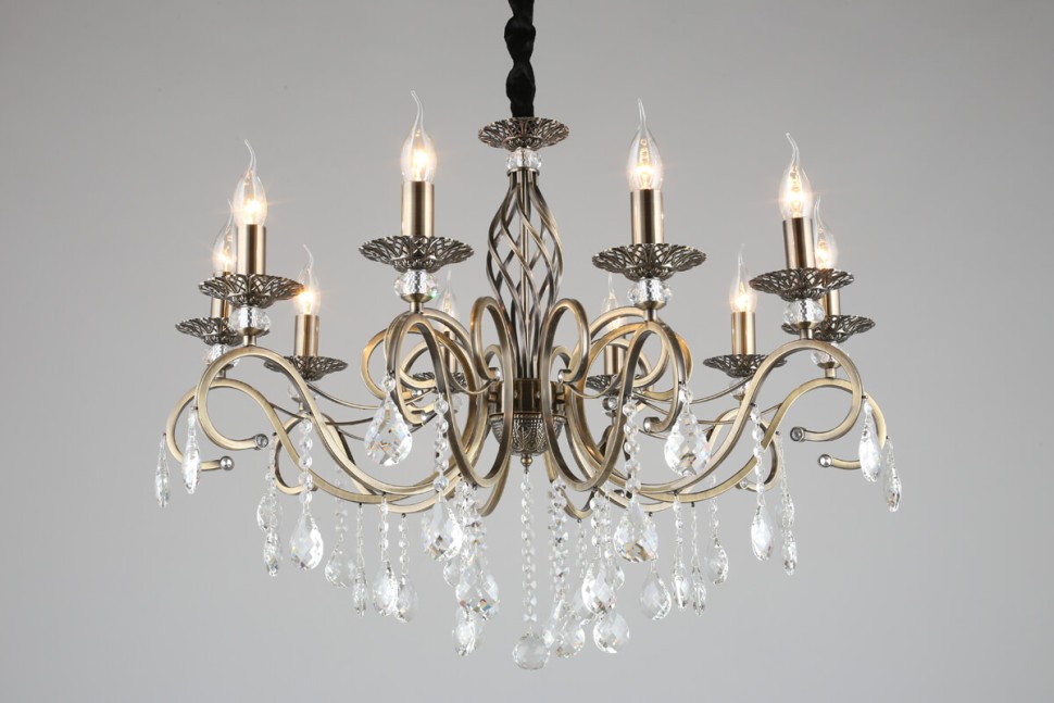 OML-79113-10 OMNILUX подвесная люстра Belluno, бронза и бежевый, E14*10*40W