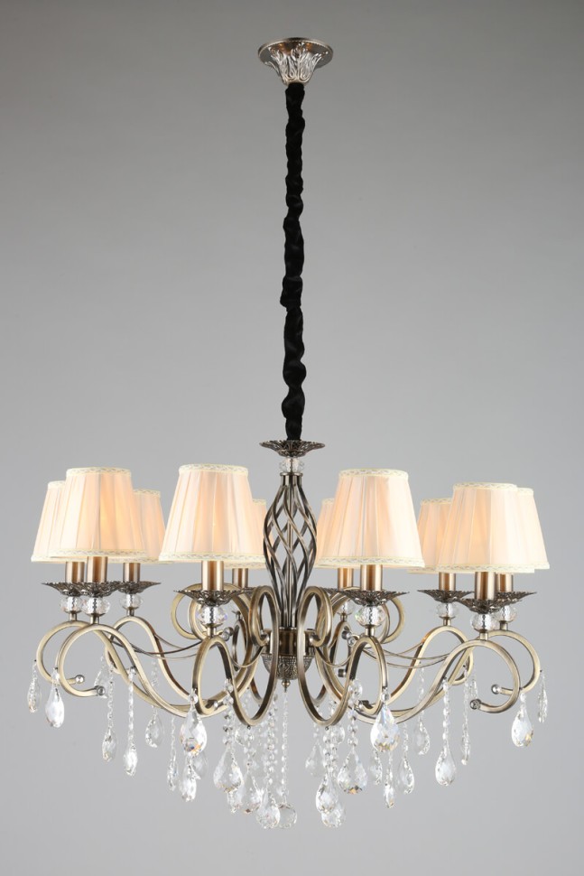 OML-79113-10 OMNILUX подвесная люстра Belluno, бронза и бежевый, E14*10*40W