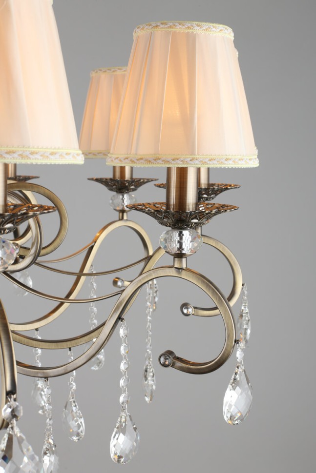 OML-79113-10 OMNILUX подвесная люстра Belluno, бронза и бежевый, E14*10*40W