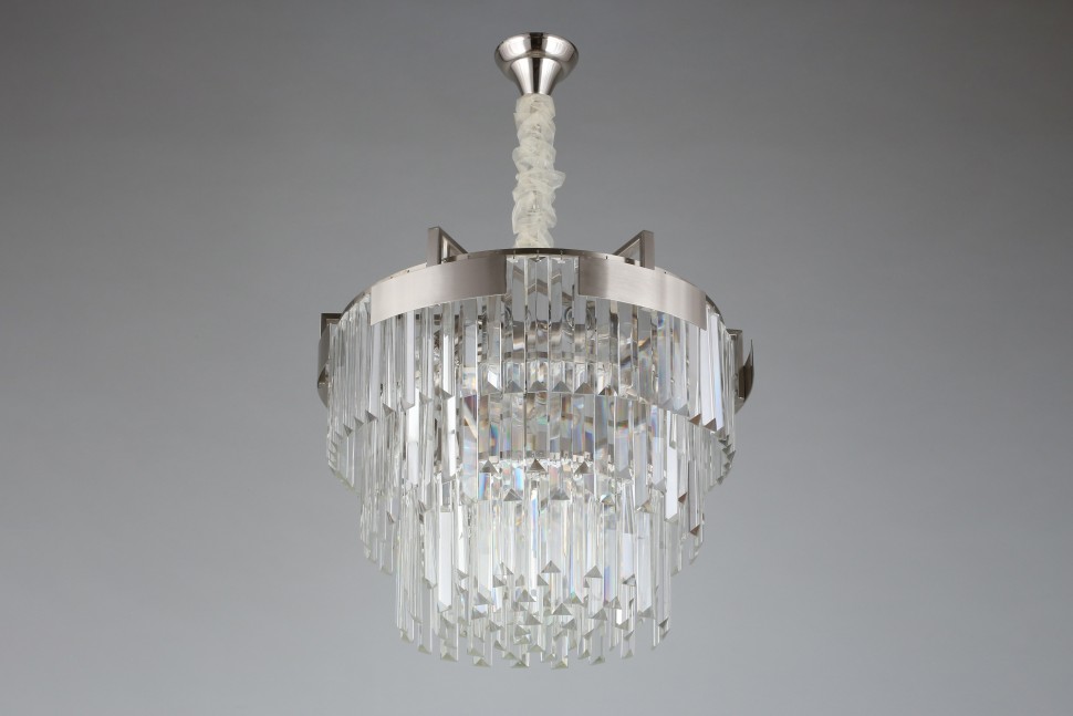 APL.813.03.09 APLOYT подвесная хрустальная люстра Mariz, никель, E14*9*40W, 50см