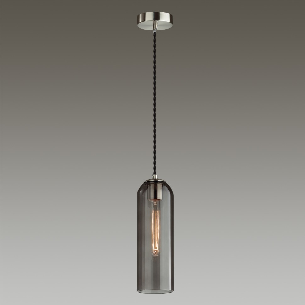 4805/1 ODEON LIGHT Pendant подвесной светильник Vosti, дымчатый, никель, Е27