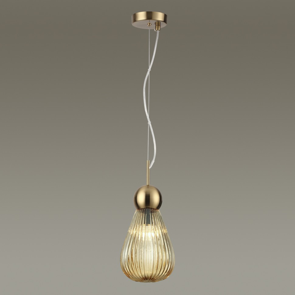 5402/1 ODEON LIGHT EXCLUSIVE Подвес Elica, золото, янтарный