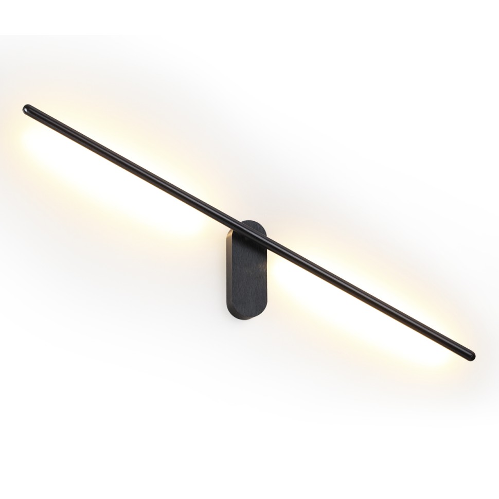 3858/12WB ODEON LIGHT черная настенная светодиодная подсветка MILL, 12W, 3000K, 710Lm