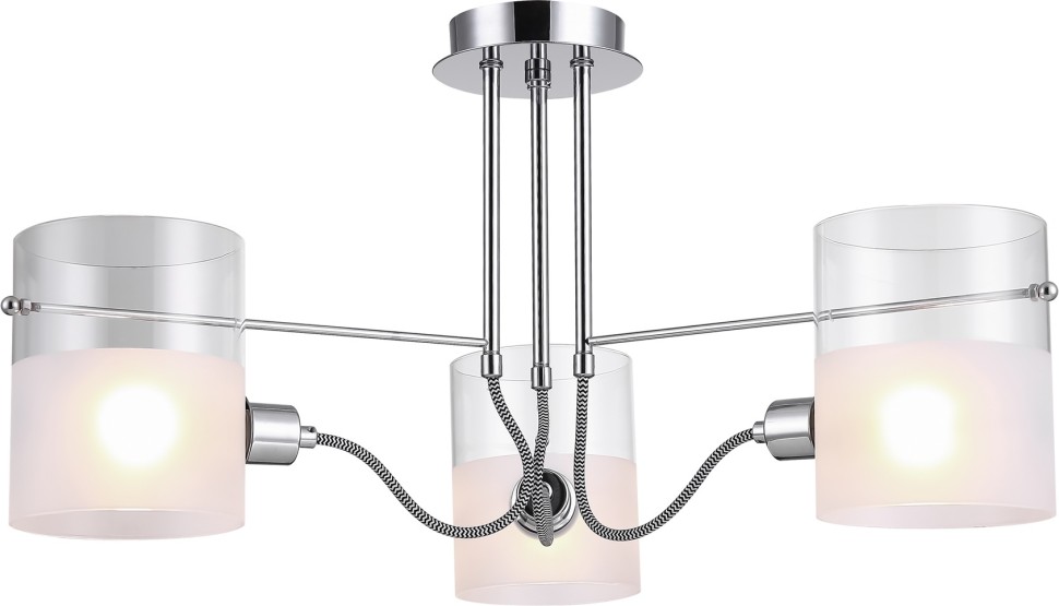 FR2023PL-03CH FREYA Потолочная люстра на штанге Ampera, E14*3*40W, хром, 60см диаметр