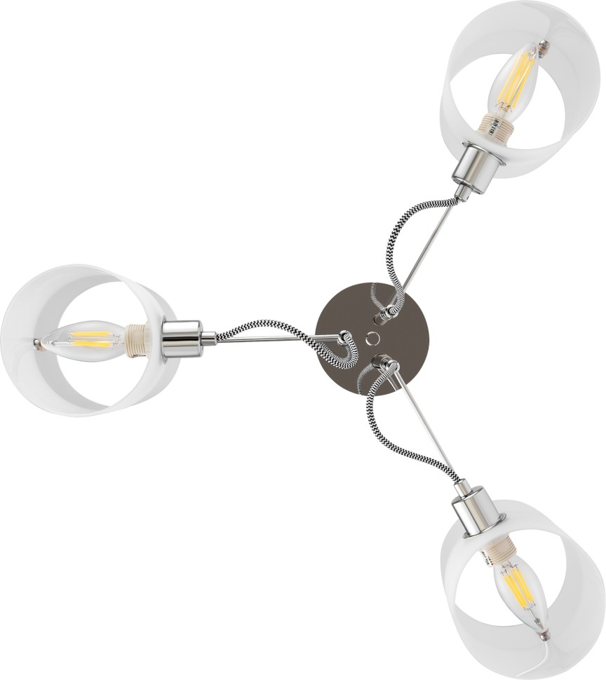 FR2023PL-03CH FREYA Потолочная люстра на штанге Ampera, E14*3*40W, хром, 60см диаметр