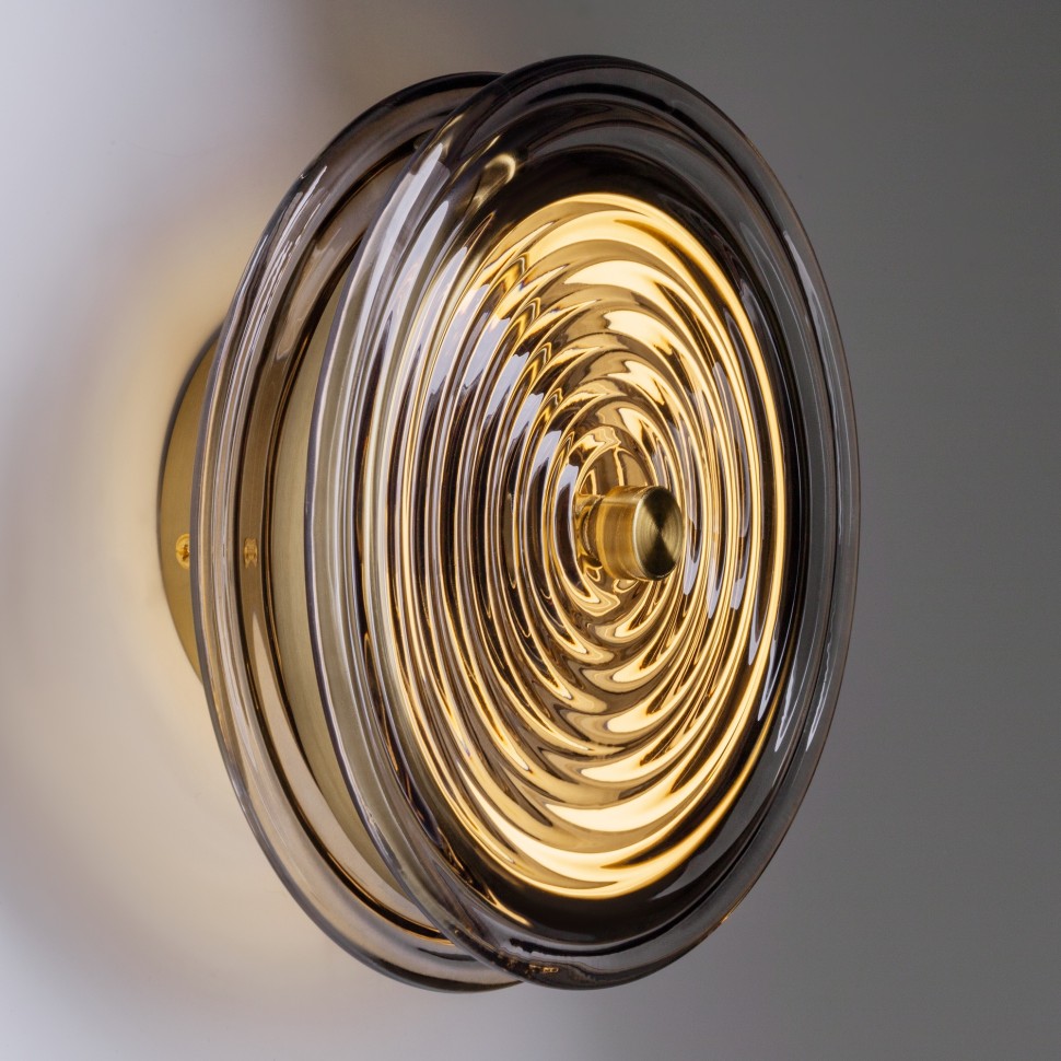 FR5442WL-L7B Freya Настенный светодиодный светильник Borbon, Дымчатый, латунь, 7W, 3000K, 200mm