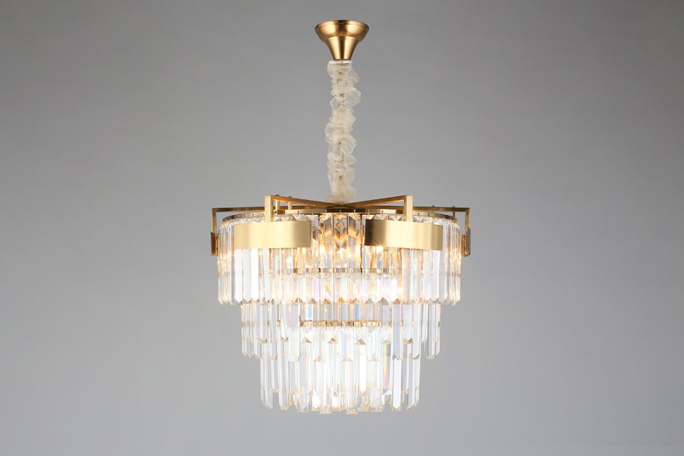 APL.813.13.09 APLOYT подвесная хрустальная люстра Mariz, латунь, E14*9*40W, 50см