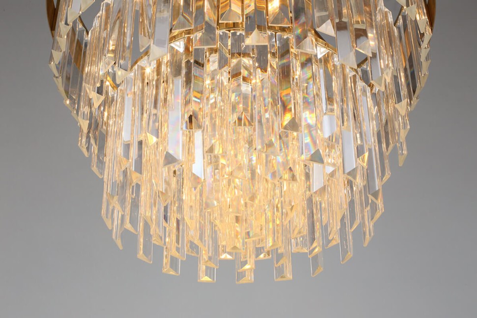 APL.813.13.09 APLOYT подвесная хрустальная люстра Mariz, латунь, E14*9*40W, 50см