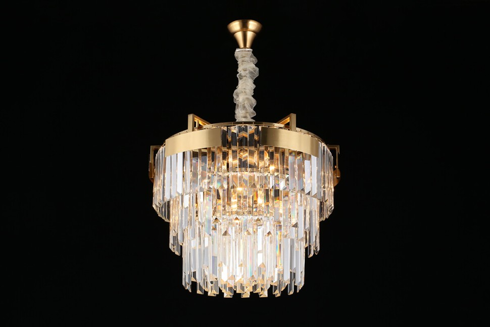 APL.813.13.09 APLOYT подвесная хрустальная люстра Mariz, латунь, E14*9*40W, 50см