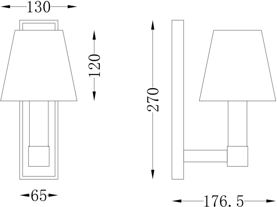 MOD104WL-01B MAYTONI черное бра Tet-a-Tet