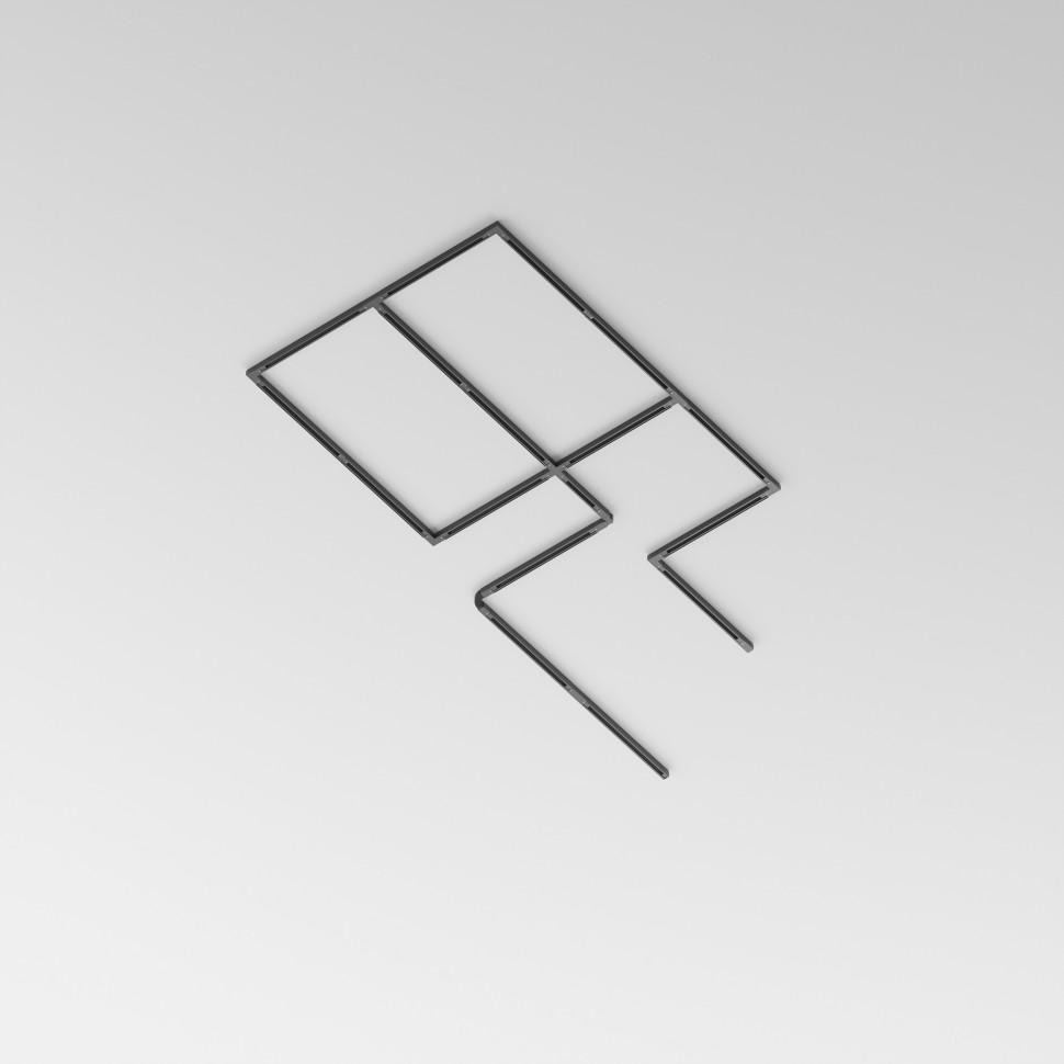 TRX005-312B Maytoni Technical Шинопровод подвесной трёхфазный 220V черный 2 метра