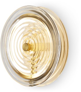 FR5442WL-L7TR Freya Настенный светодиодный светильник Borbon, Прозрачный, латунь, 7W, 3000K, 200mm