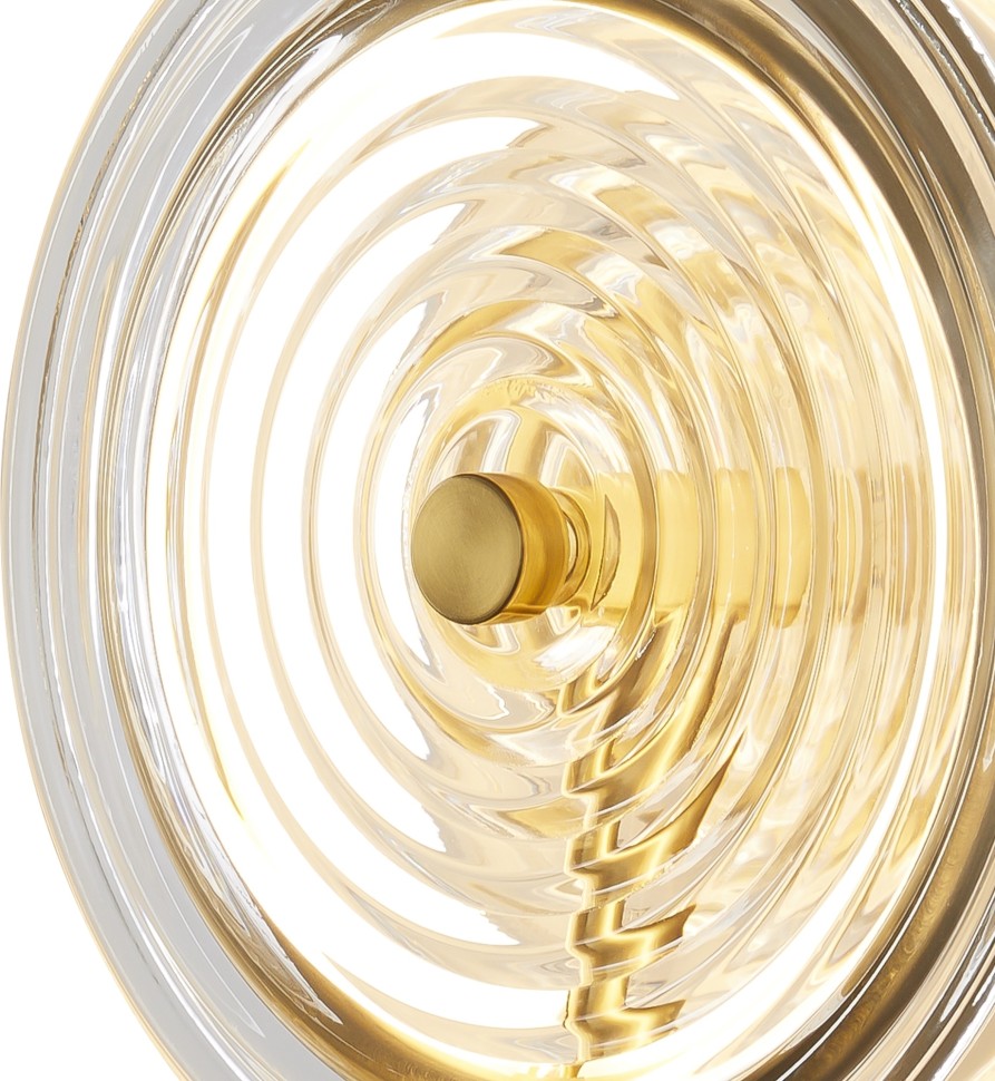 FR5442WL-L7TR Freya Настенный светодиодный светильник Borbon, Прозрачный, латунь, 7W, 3000K, 200mm