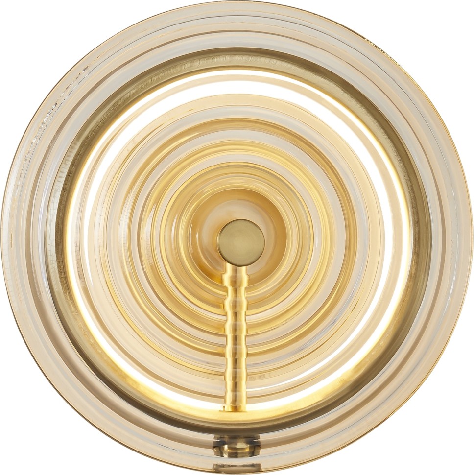 FR5442WL-L7TR Freya Настенный светодиодный светильник Borbon, Прозрачный, латунь, 7W, 3000K, 200mm