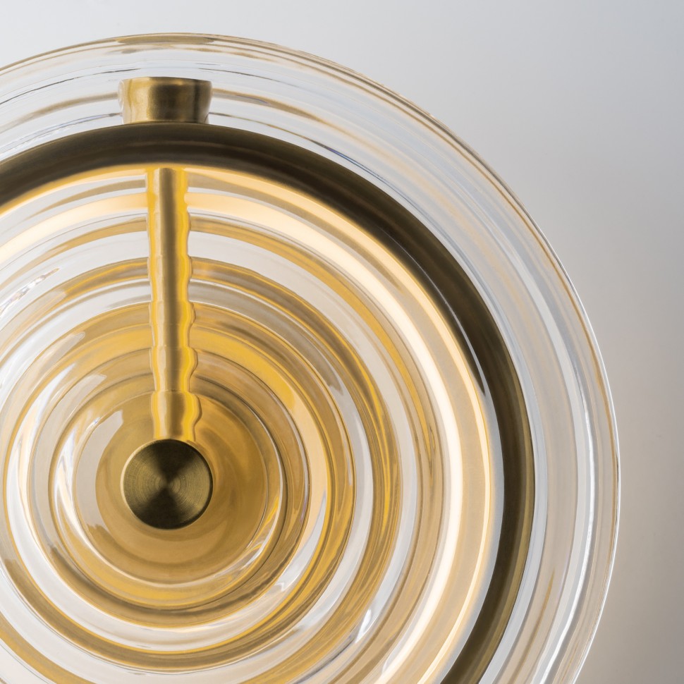 FR5442WL-L7TR Freya Настенный светодиодный светильник Borbon, Прозрачный, латунь, 7W, 3000K, 200mm