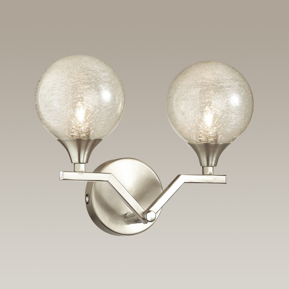 Архив - 4567/2W LUMION VINTAGE Влагозащищенный настенный светильник для ванной ALMA, IP44, G9*2*40W