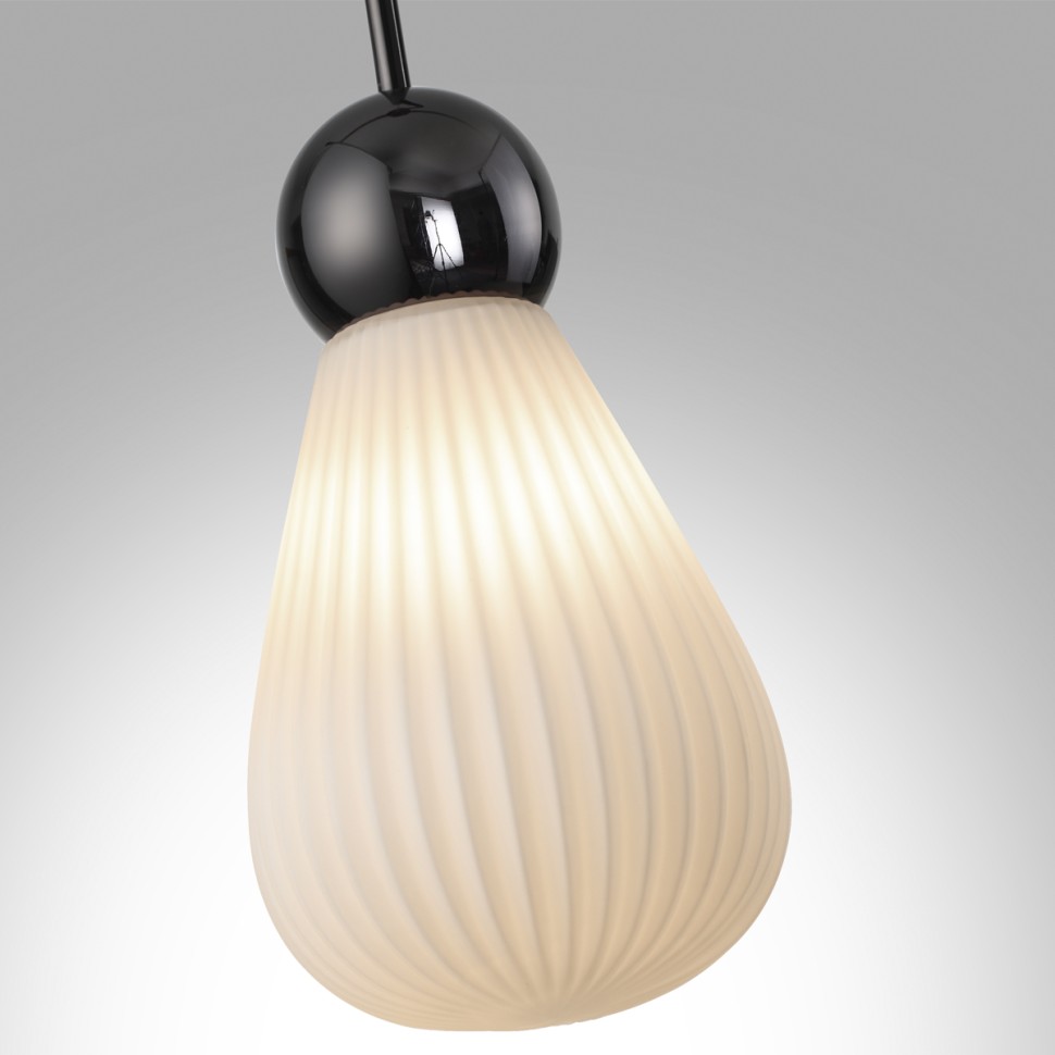 Архив - 5418/1 ODEON LIGHT EXCLUSIVE Подвес Elica, черный хром, белый