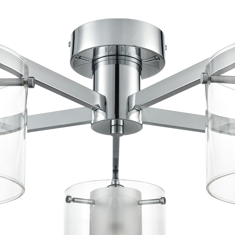 8261/5C LUMION MODERNI Люстра потолочная VERDI, E14*5*40W, 69см диаметр, хром/прозрачный/белый