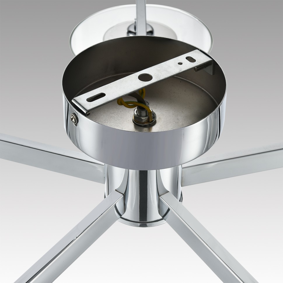 8261/5C LUMION MODERNI Люстра потолочная VERDI, E14*5*40W, 69см диаметр, хром/прозрачный/белый