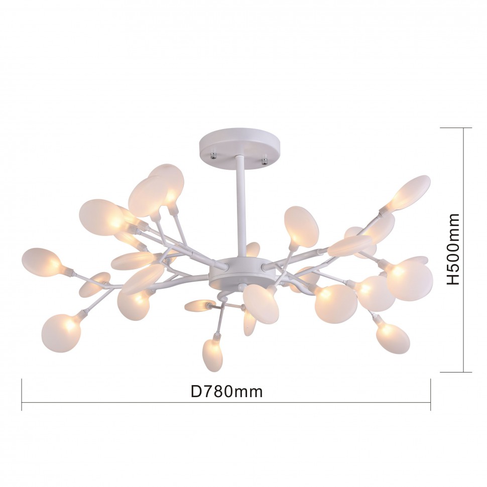 2479-10P F-Promo белая потолочная люстра на штанге Skein, G4*30*3W