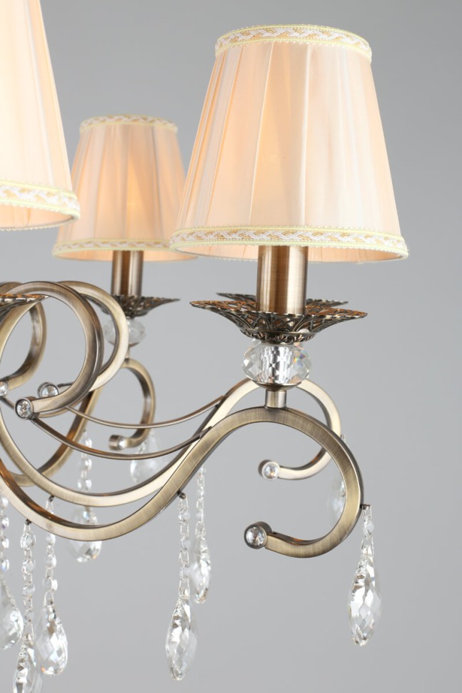 OML-79113-08 OMNILUX подвесная люстра Belluno, бронза и бежевый, E14*8*40W