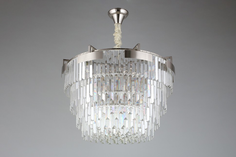 APL.813.03.15 APLOYT подвесная хрустальная люстра Mariz, никель, E14*15*40W, 70см